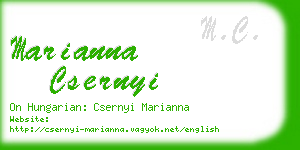 marianna csernyi business card